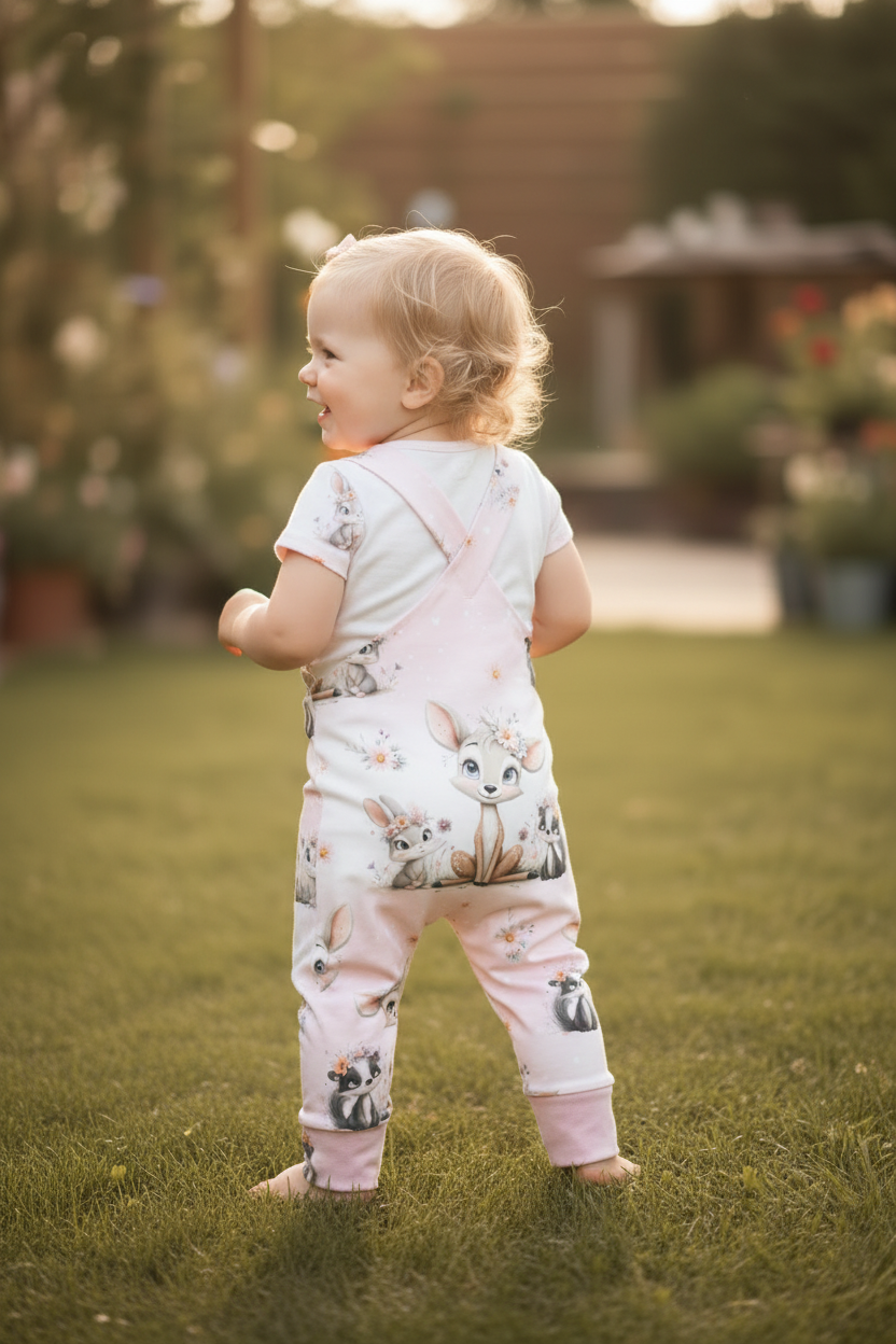 Waldtiere Latzhose von hinten