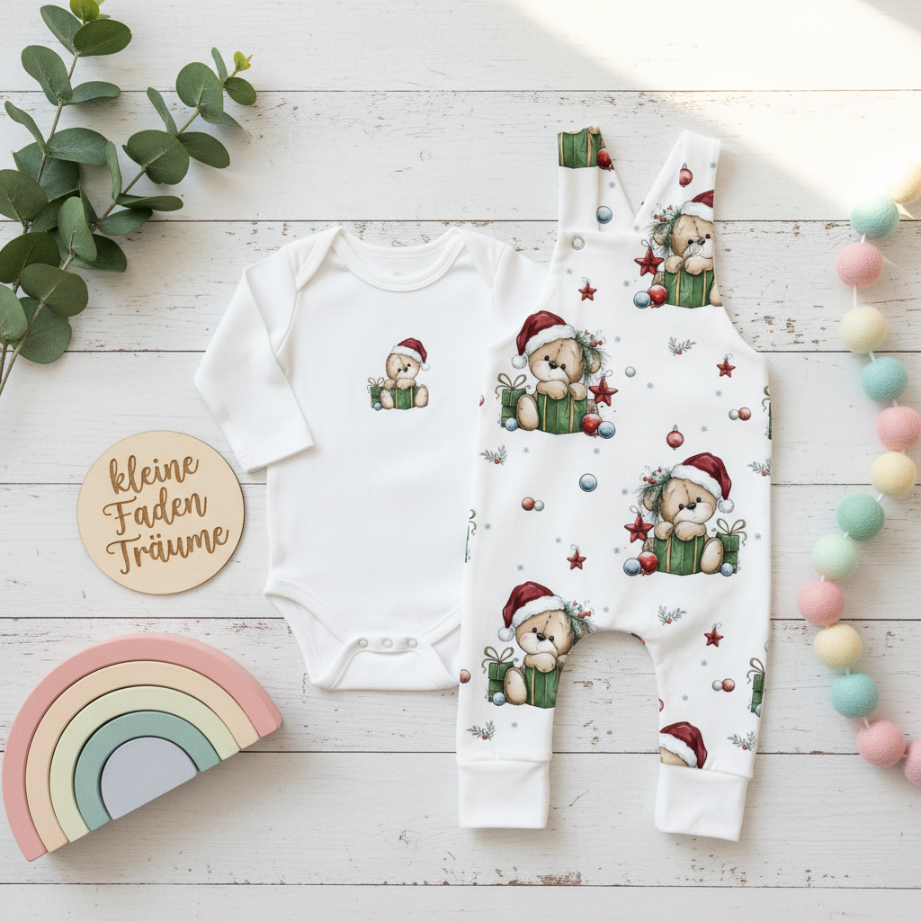 Weihnachtsbär Set Flatlay