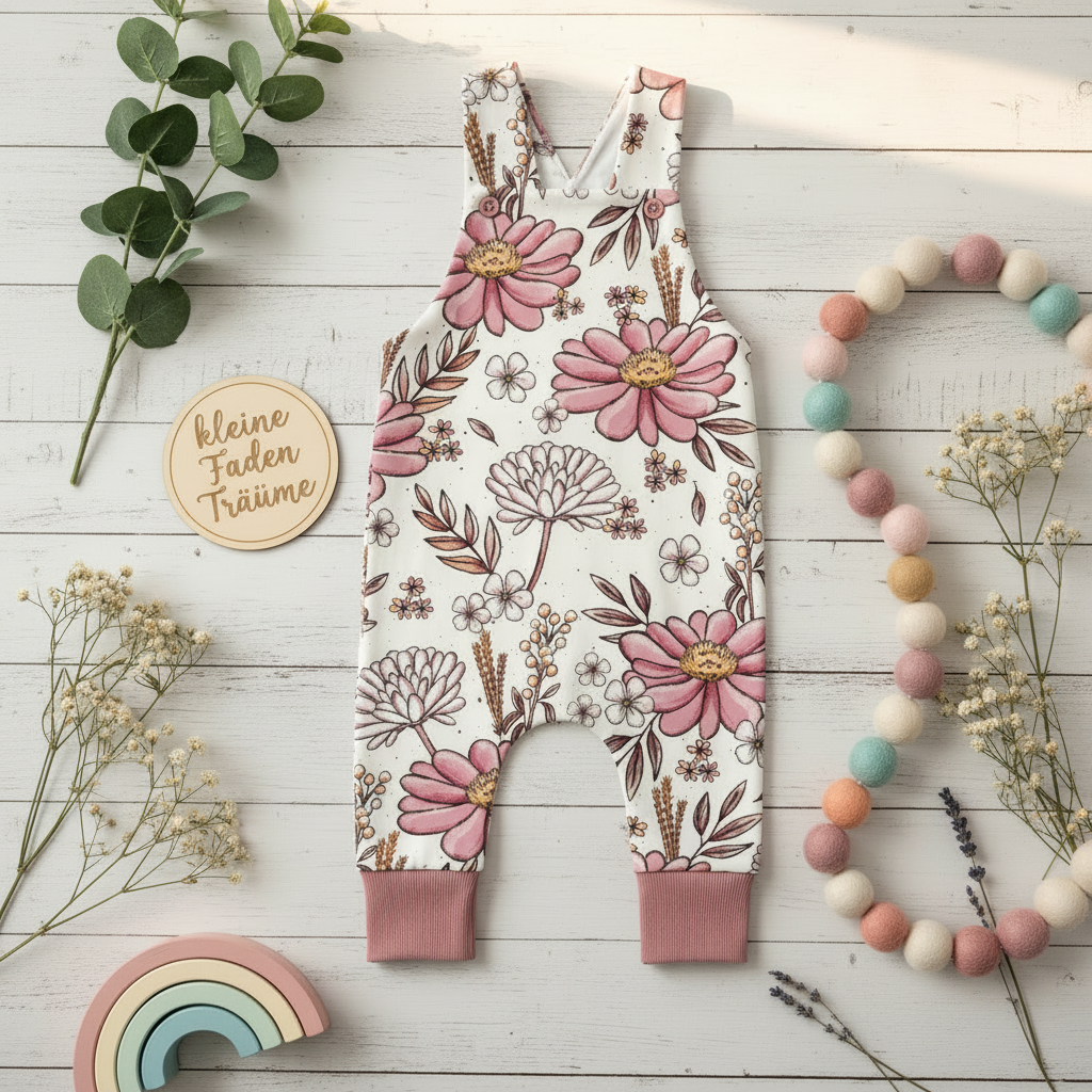 Wildblumen Latzhose Flatlay 1:1