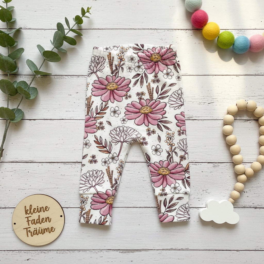 Wildblumen Leggings Flatlay