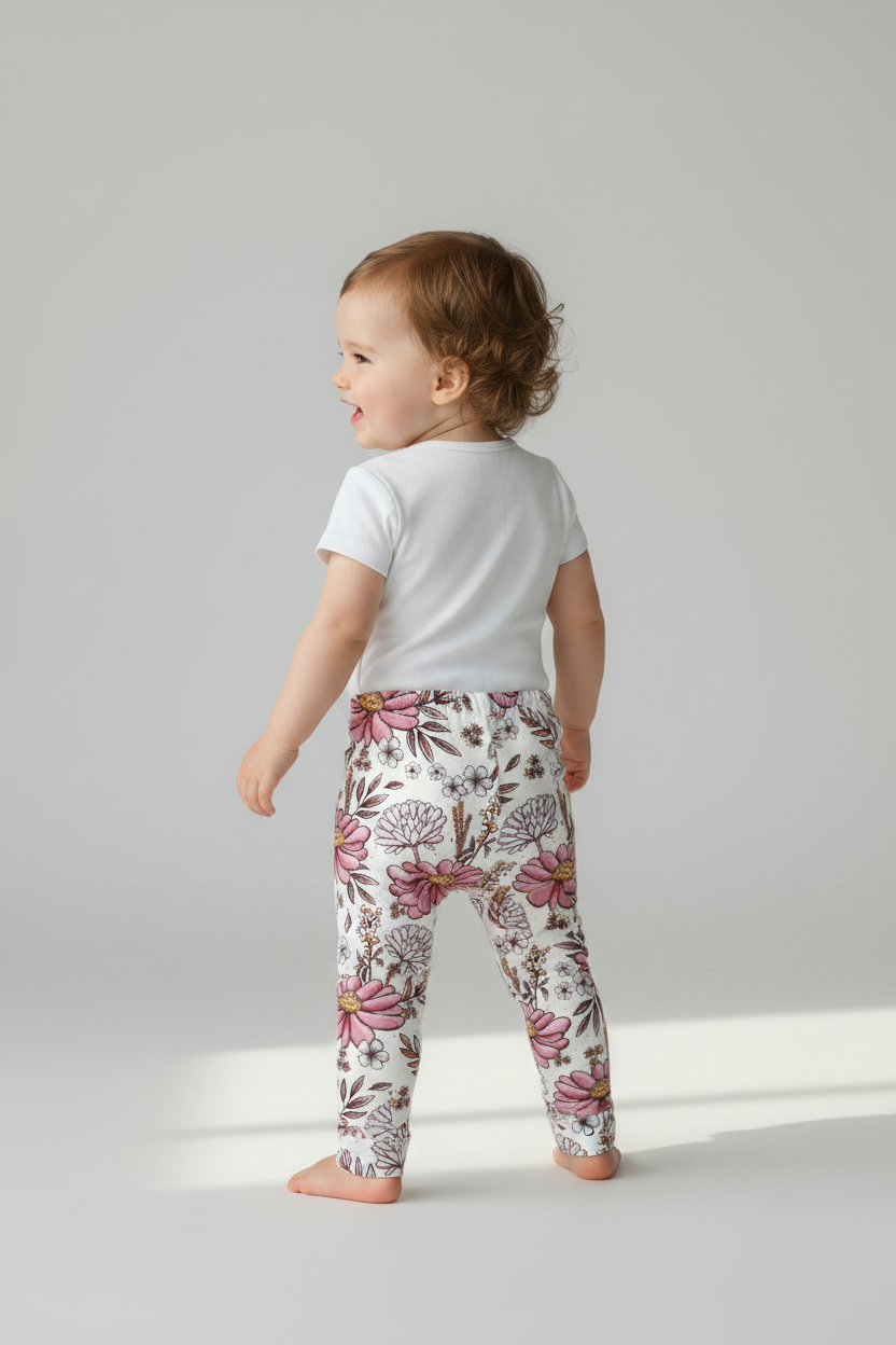 Wildblumen Leggings von hinten