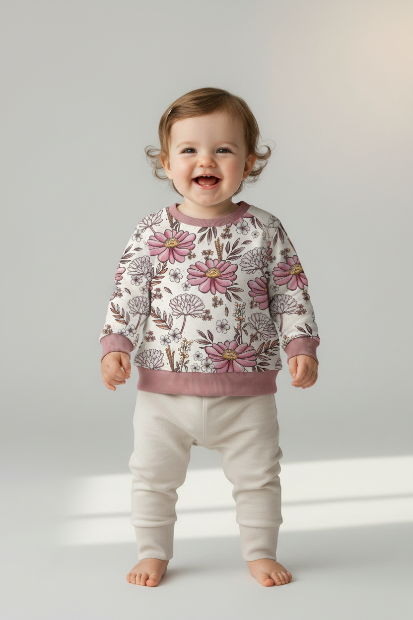 Wildblumen Pullover von vorne