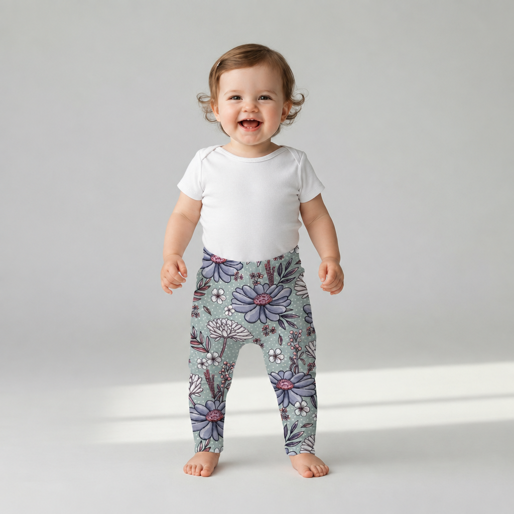 Wildblumen Salbei Leggings vorne 1:1