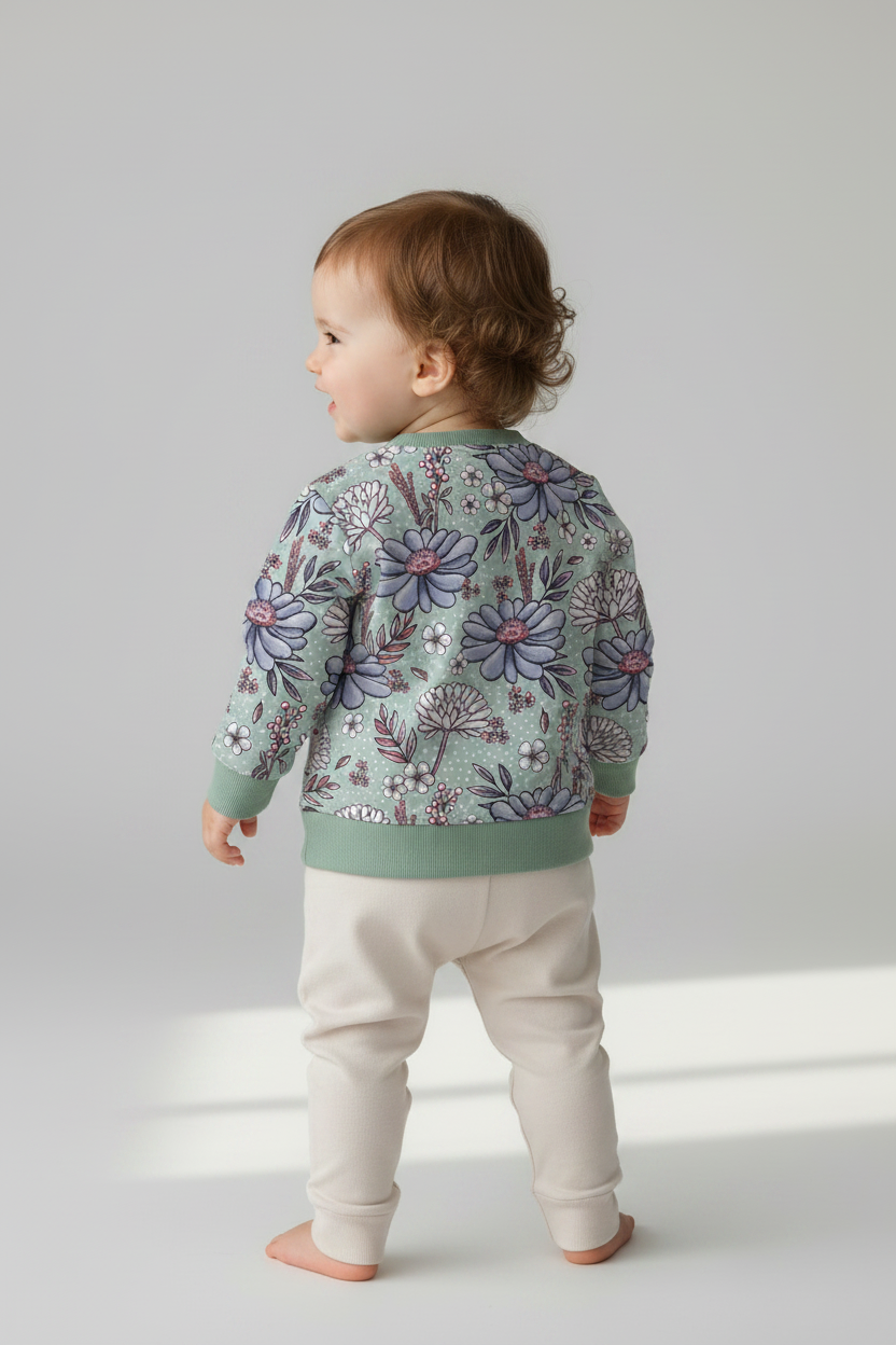 Wildblumen Salbei Pullover von hinten