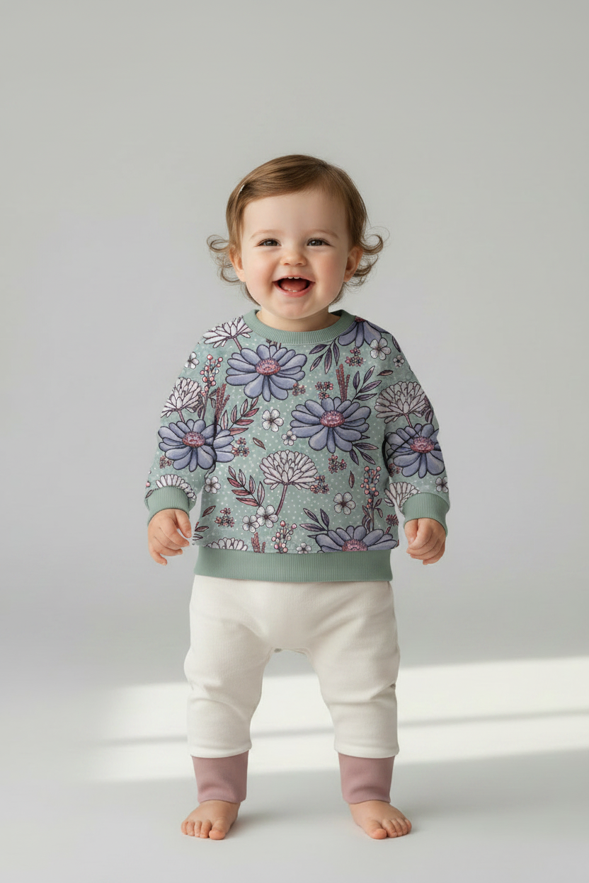 Wildblumen Salbei Pullover von vorne