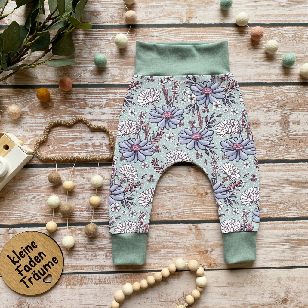 Wildblumen Salbei Pumphose Flatlay