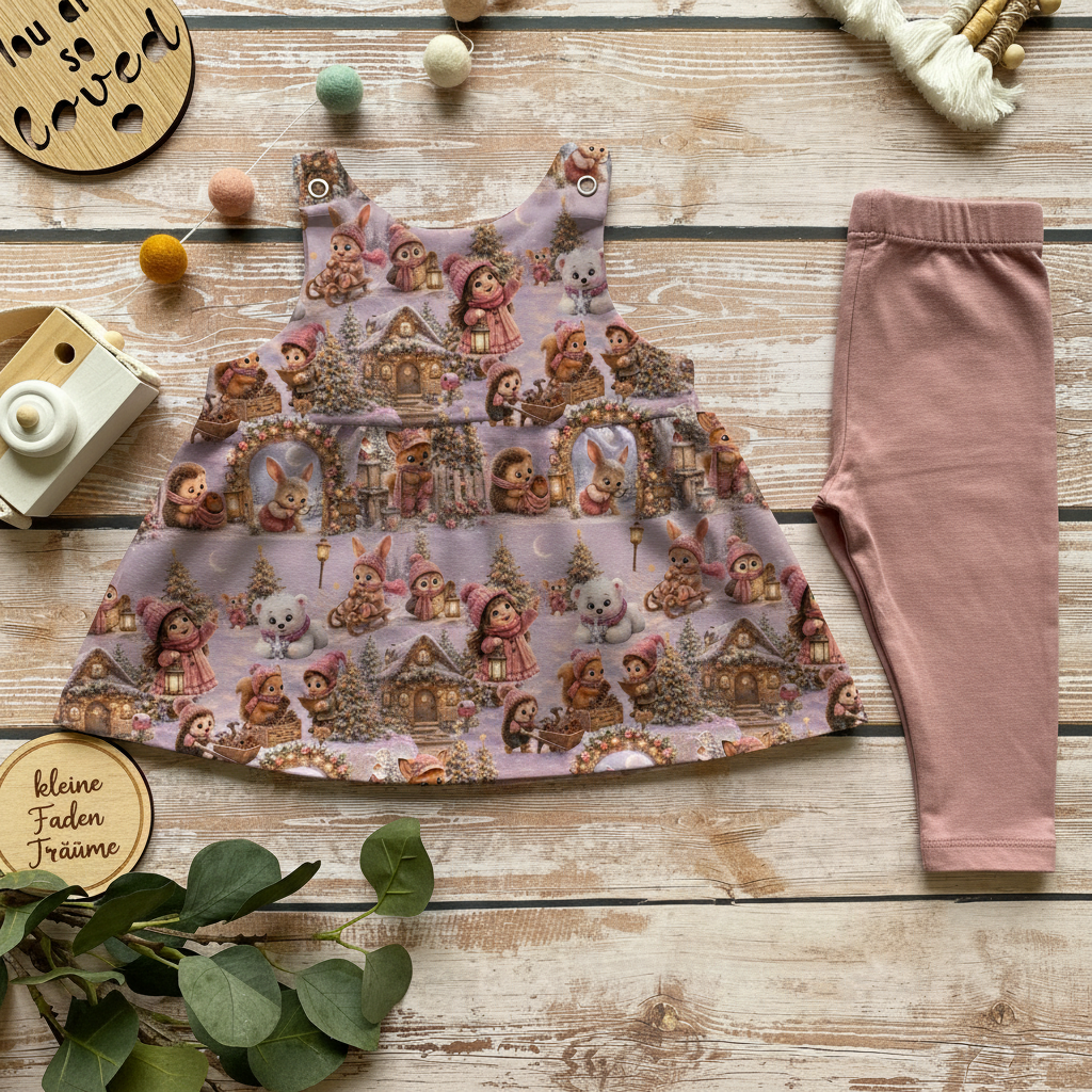 Winterdorf Latzkleid Flatlay